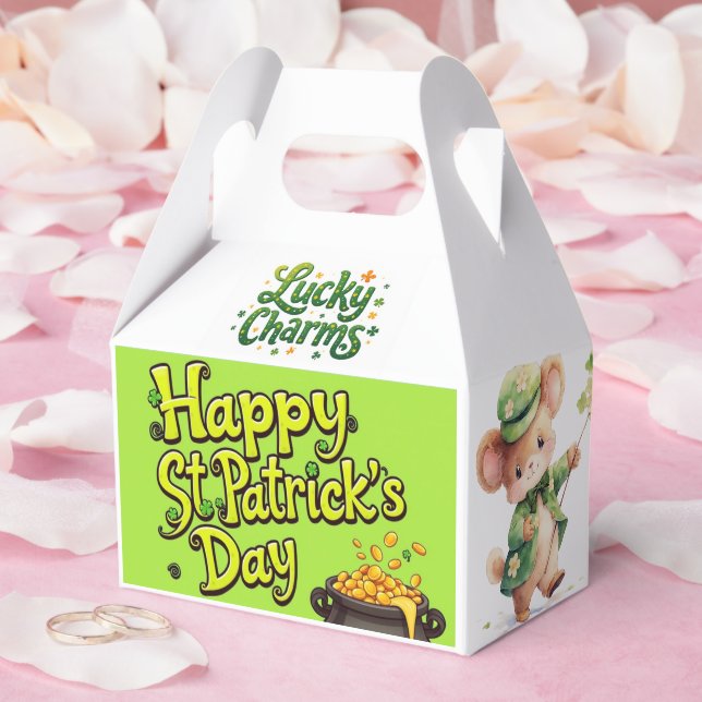 Happy St Patrick's Day Favor Box Geschenkschachtel (Hochzeit)