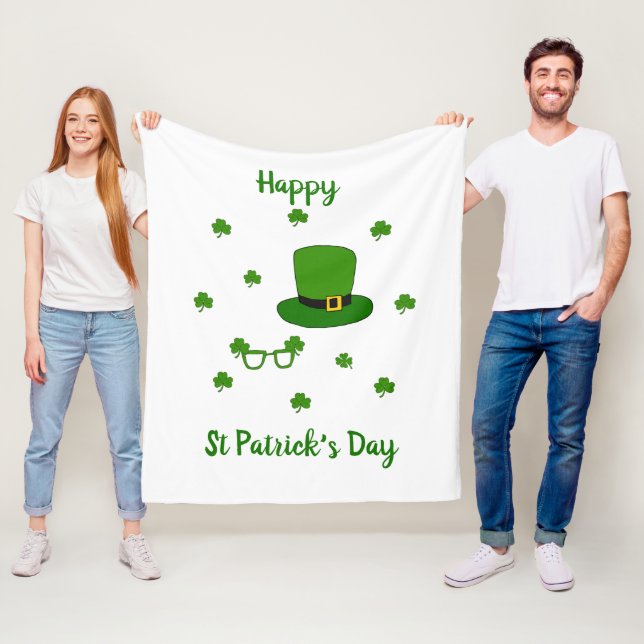 Happy St Patrick's Day Fleecedecke (Beispiel)