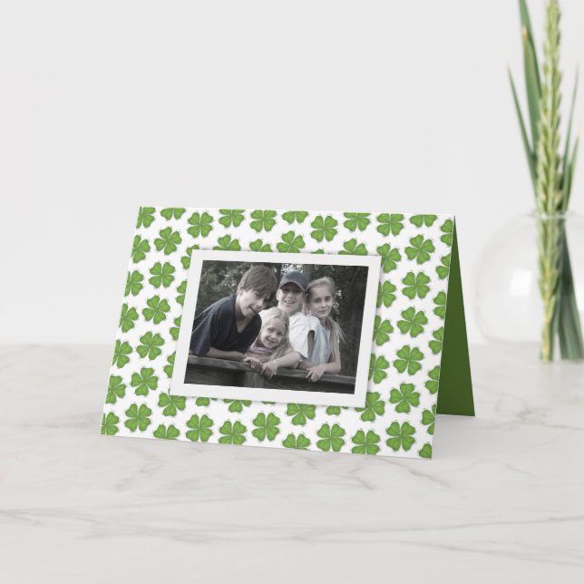 Happy St. Patrick's Day Foto Greeting Card Karte (Vorderseite)