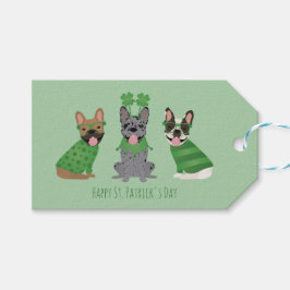 Happy St Patricks Day French Bulldogs Geschenkanhänger