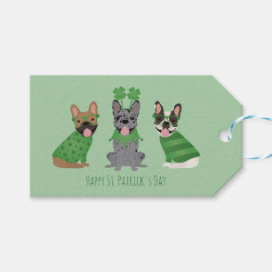 Happy St Patricks Day French Bulldogs Geschenkanhänger