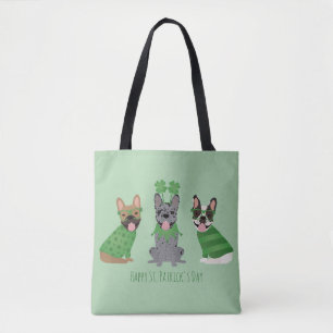 Happy St Patricks Day French Bulldogs Tasche