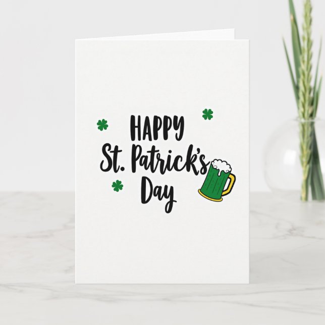Happy St Patricks Day Fun Card Karte (Vorderseite)