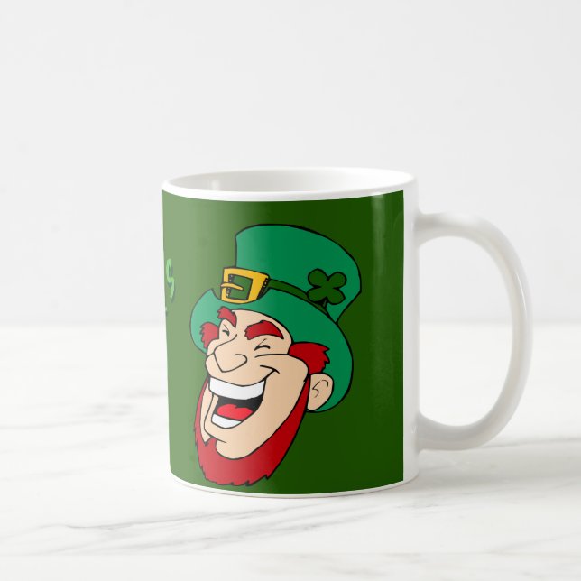 Happy St. Patrick's Day Fun & Magical Leprechaun Kaffeetasse (Rechts)
