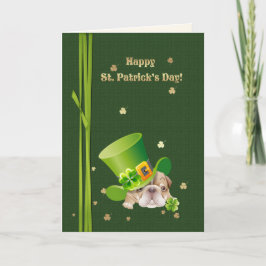 Happy St. Patrick's Day Funny Bulldog Karte