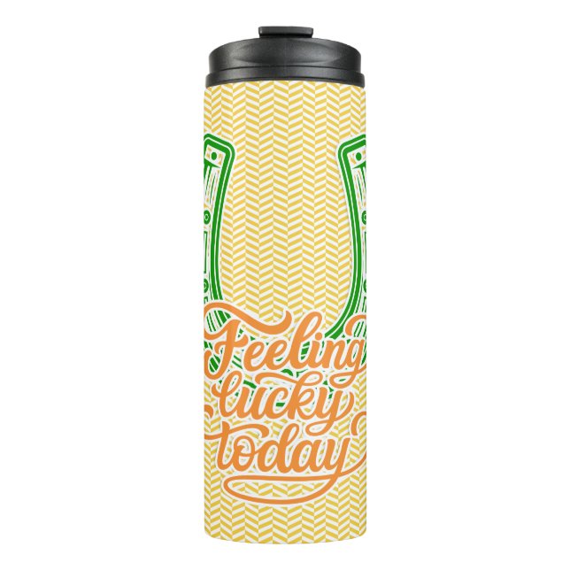 Happy St Patrick's Day - Gefühl Lucky Heute Thermosbecher (Vorderseite)