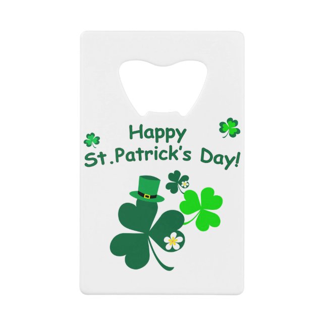 Happy St. Patrick's Day Geldkarten Flaschenöffner (Vorderseite)