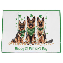 Happy St. Patrick's Day German Shepherd Hogs Große Geschenktüte