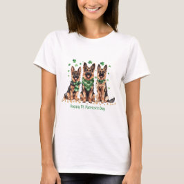 Happy St. Patrick's Day German Shepherd Hogs T-Shirt