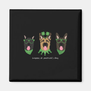 Happy St Patricks Day German Shepherds Hunde Niedl Magnet