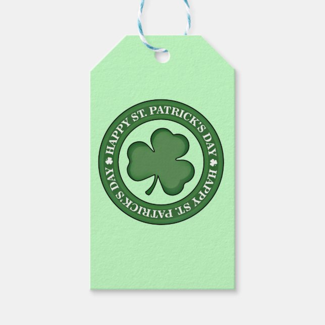 Happy St. Patricks Day Geschenkanhänger (Vorderseite)