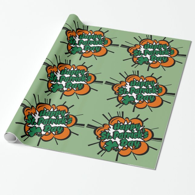 Happy St. Patrick's Day Geschenkpapier (Ungerollt)