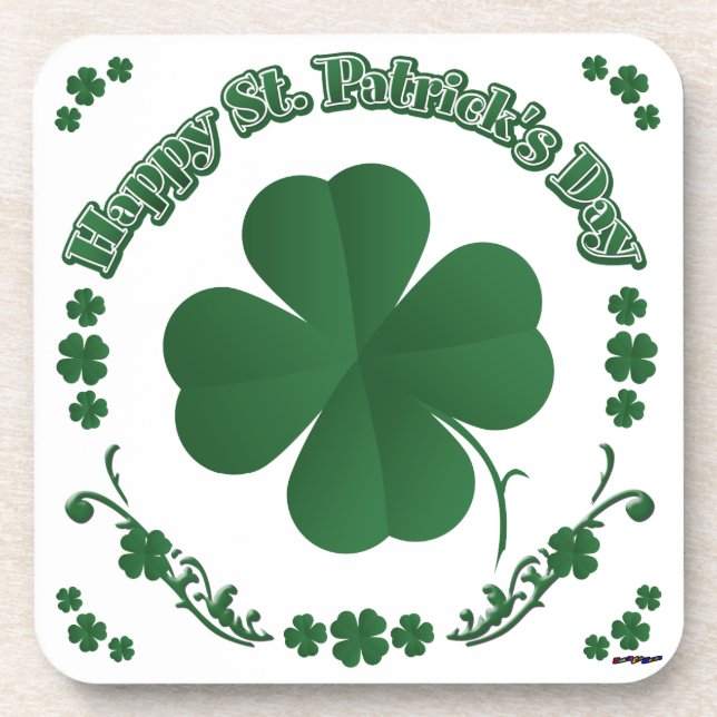 Happy St. Patrick's Day Getränkeuntersetzer (Vorderseite)