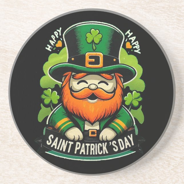 Happy St Patricks Day Getränkeuntersetzer (Vorne)