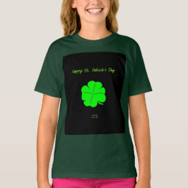 Happy St. Patrick's Day Girls Deep Forest T Shirt