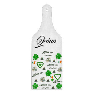 Happy St. Patrick's Day Glass Cutting Board Schneidebrett