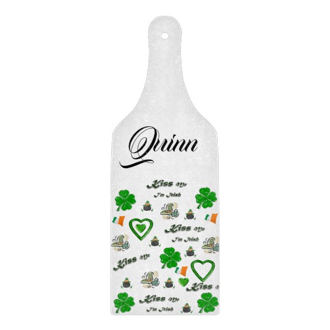 Happy St. Patrick's Day Glass Cutting Board Schneidebrett (Vorderseite)