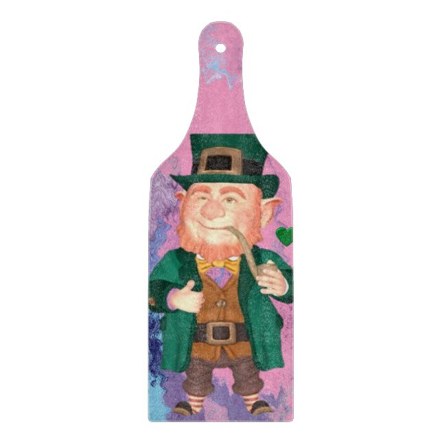 Happy St. Patrick's Day Glass Cutting Board Schneidebrett (Vorderseite)