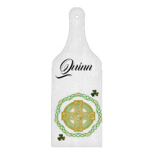 Happy St. Patrick's Day Glass Cutting Board Schneidebrett