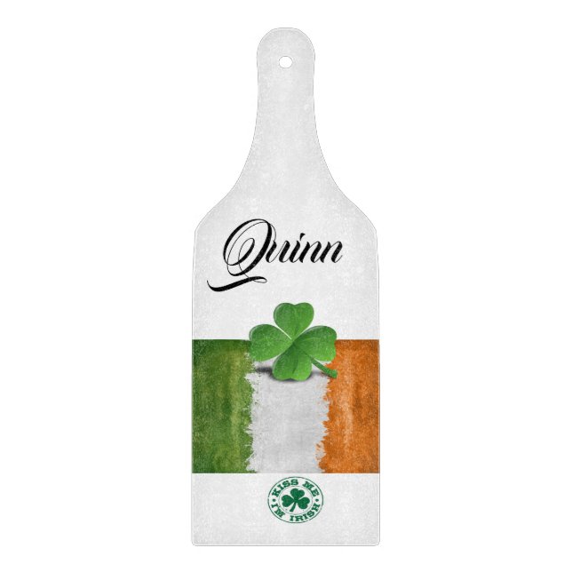 Happy St. Patrick's Day Glass Cutting Board Schneidebrett (Vorderseite)