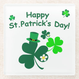 Happy St. Patrick's Day Glasuntersetzer