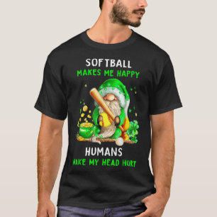 Happy St Patrick's Day Gnome Kleeblatt mit Softwar T-Shirt