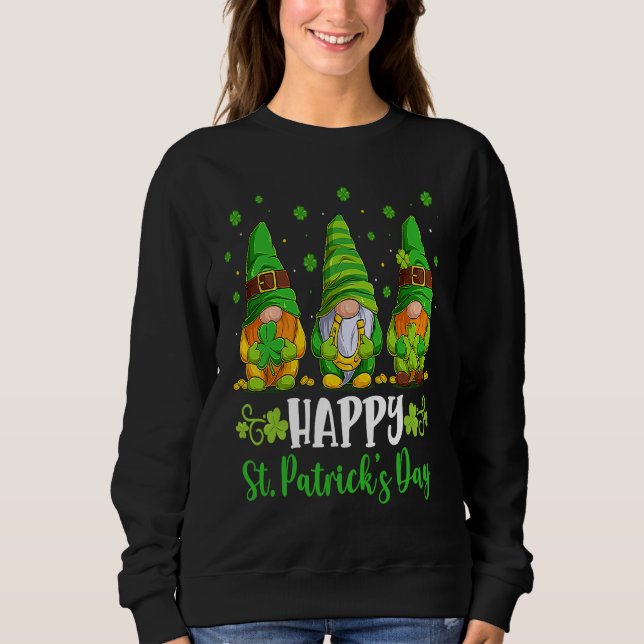 Happy St Patricks day gnomes Shamrock Lucky boys g Sweatshirt (Vorderseite)
