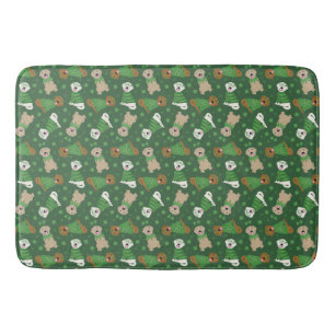 Happy St Patricks Day Golden Retriever Hunde Badematte