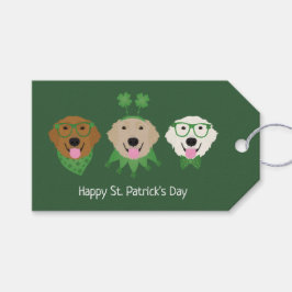 Happy St Patricks Day Golden Retriever Hunde Geschenkanhänger