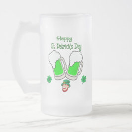 Happy St. Patrick's Day, Green Beer Mattglas Bierglas