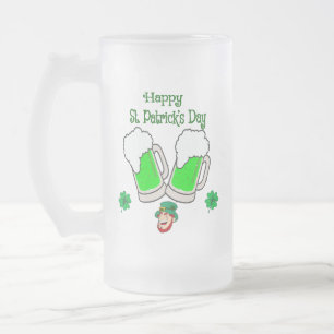 Happy St. Patrick's Day, Green Beer Mattglas Bierglas