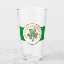 Happy St Patrick's Day Green Gingham Kleeblatt