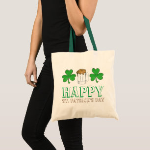 Happy St. Patrick's Day Green Kleeblatt Beer Tragetasche