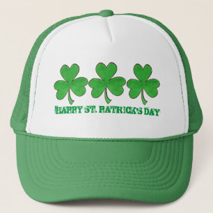Happy St. Patrick's Day Green Kleeblatt Truckerkappe