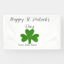 Happy St. Patrick's day green shamrock name  Banner