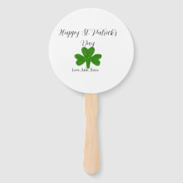 Happy St. Patrick's day green shamrock name  Fächer