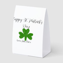 Happy St. Patrick's day green shamrock name  Tischaufsteller