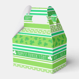 Happy St Patrick's Day Green Stripes Geschenkschachtel