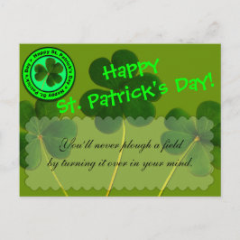 Happy St. Patrick's Day Grußwünsche Postkarte