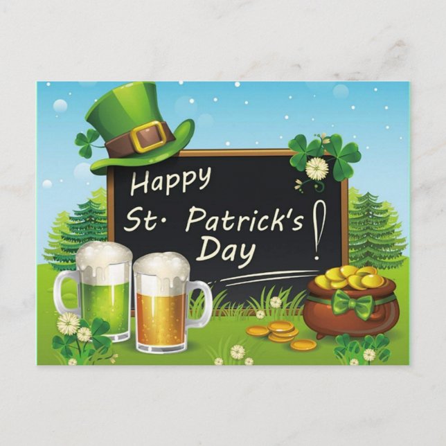 Happy St. Patrick's Day hat Postkarte (Vorderseite)