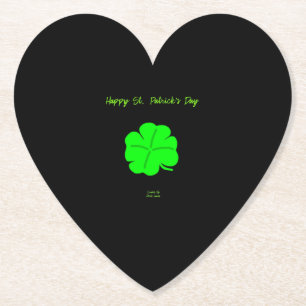 Happy St. Patrick's Day Heart Paper Untersetzer