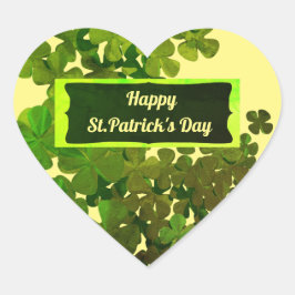 Happy St.Patrick's Day Heart Sticker