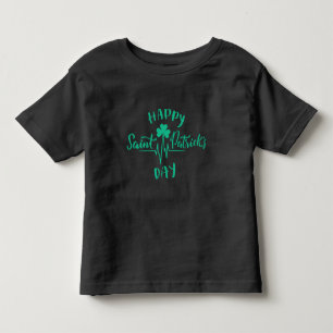 Happy St Patricks Day Heartbeat Puls Kleeblatt Kleinkind T-shirt