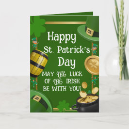Happy St. Patrick's Day - Irish Blessing & Ornate Karte