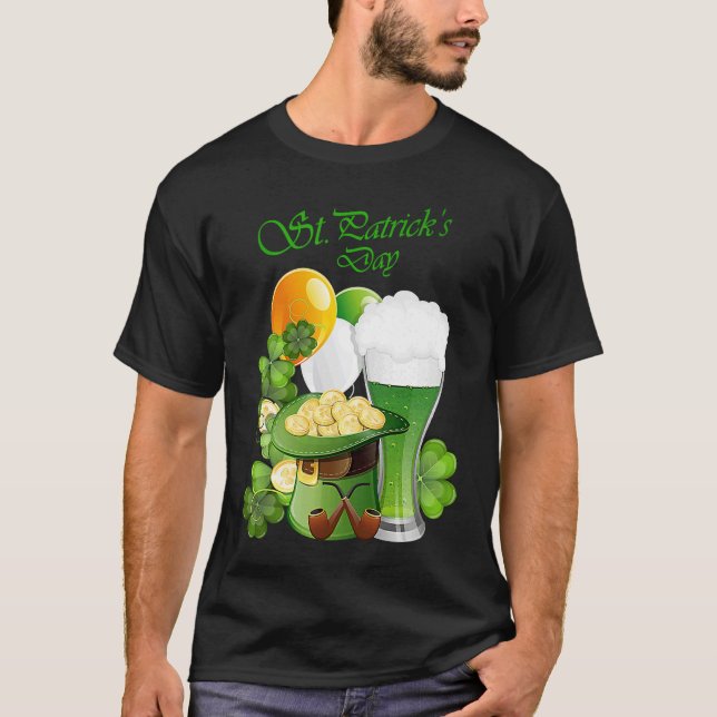 Happy St Patrick's Day Irish Drinking Team T-Shirt (Vorderseite)