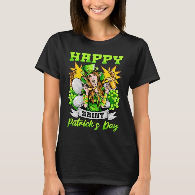 Happy St Patricks Day Irish Fairy T-Shirt (Vorderseite)