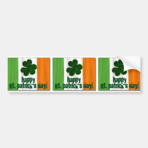 Happy St. Patrick's Day, Irish Flag Color Ireland Autoaufkleber