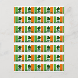 Happy St. Patrick's Day, Irish Flag Color Ireland Postkarte