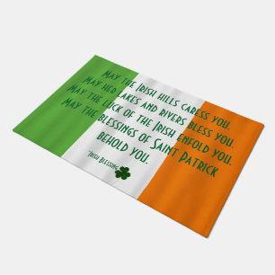 Happy St. Patrick's Day Irish Flag Kleeblatt Clove Fußmatte