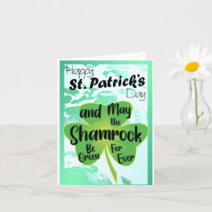 Happy St Patricks Day Irish Gedicht Karte